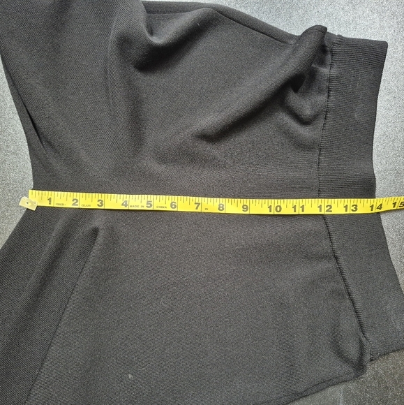 Tahari Pull-On Wide Leg Pants Elastic Waistline Ankle Slit Colorblock - Size S/6 - Picture 7 of 11